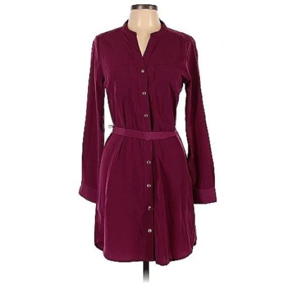 Banana Republic Factory Dresses & Skirts - {Banana Republic} NWT Burgundy Button Up Dress